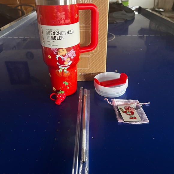 Stanley Other - Strawberry shortcake Stanley Red Tumbler with Accessories